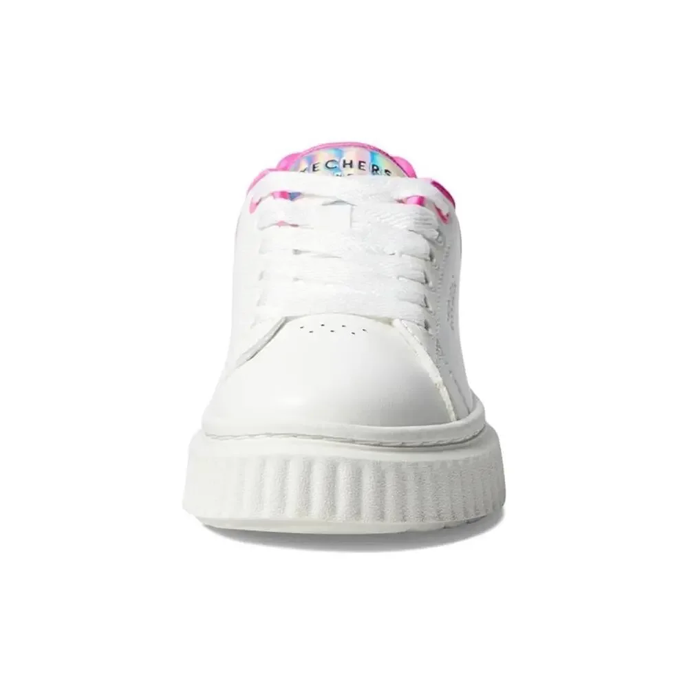 SKECHERS Hi Ridge 310289L-WHP Sneakers Girls US 6 White Comfort Shoes NCZ351